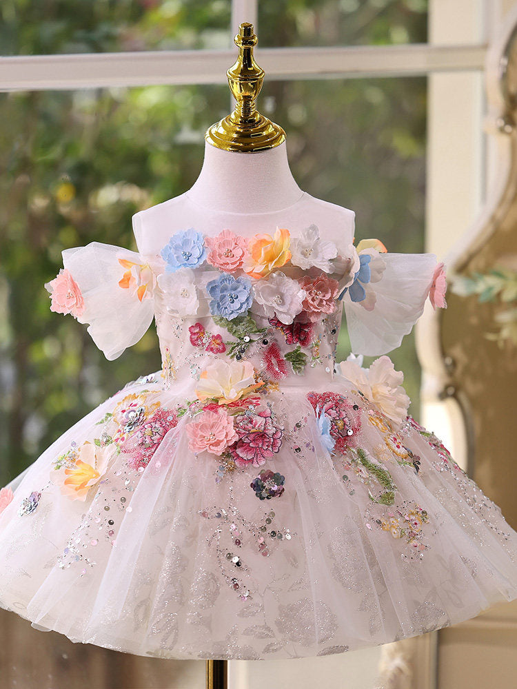 Princess Pageant Birthday Dresses Flower Girl Dress SL112