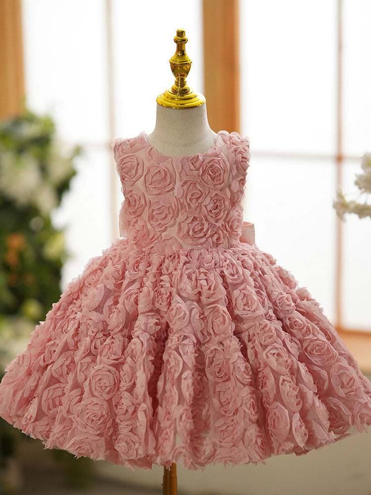 Princess Pink Birthday Party Easter Eid Flower Girl Dress SL114