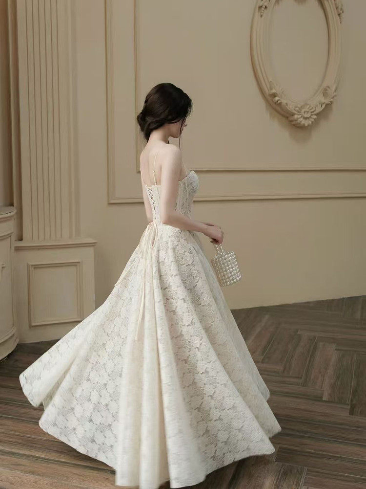 Luxury Lace A-line long sleeve evening gown SY136