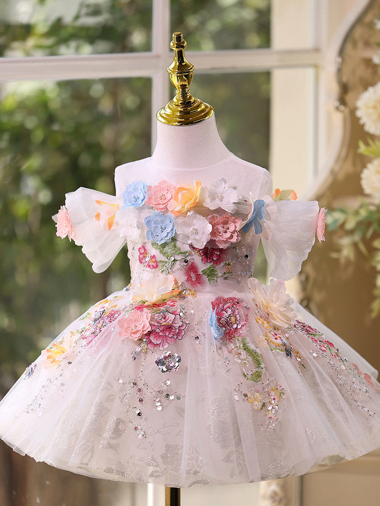 Princess Pageant Birthday Dresses Flower Girl Dress SL112