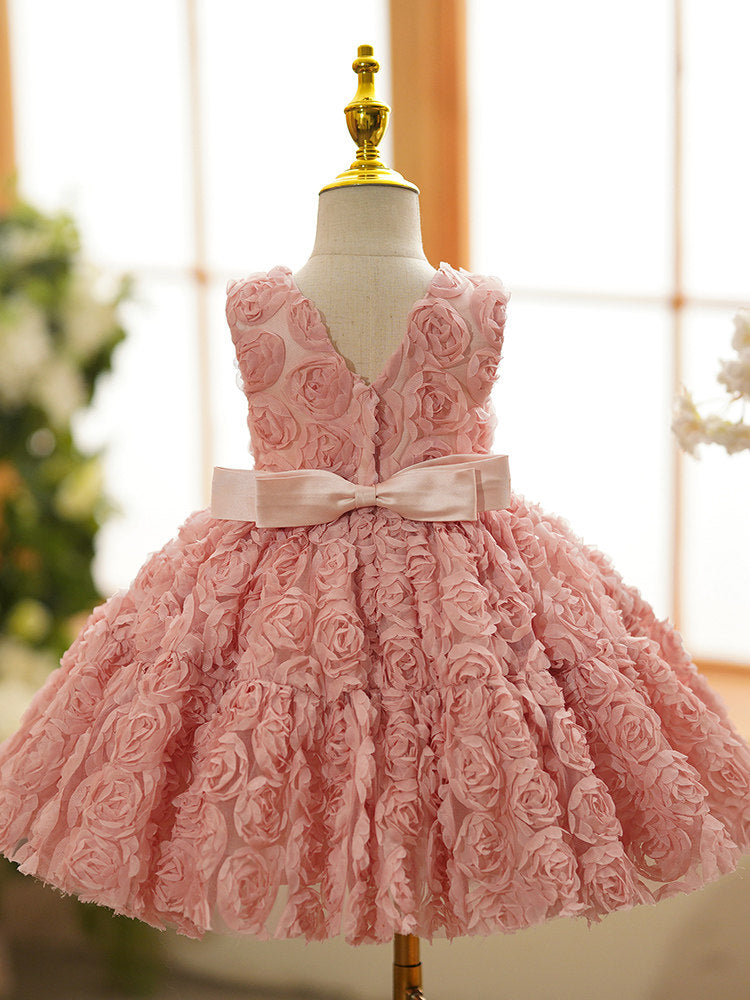 Princess Pink Birthday Party Easter Eid Flower Girl Dress SL114