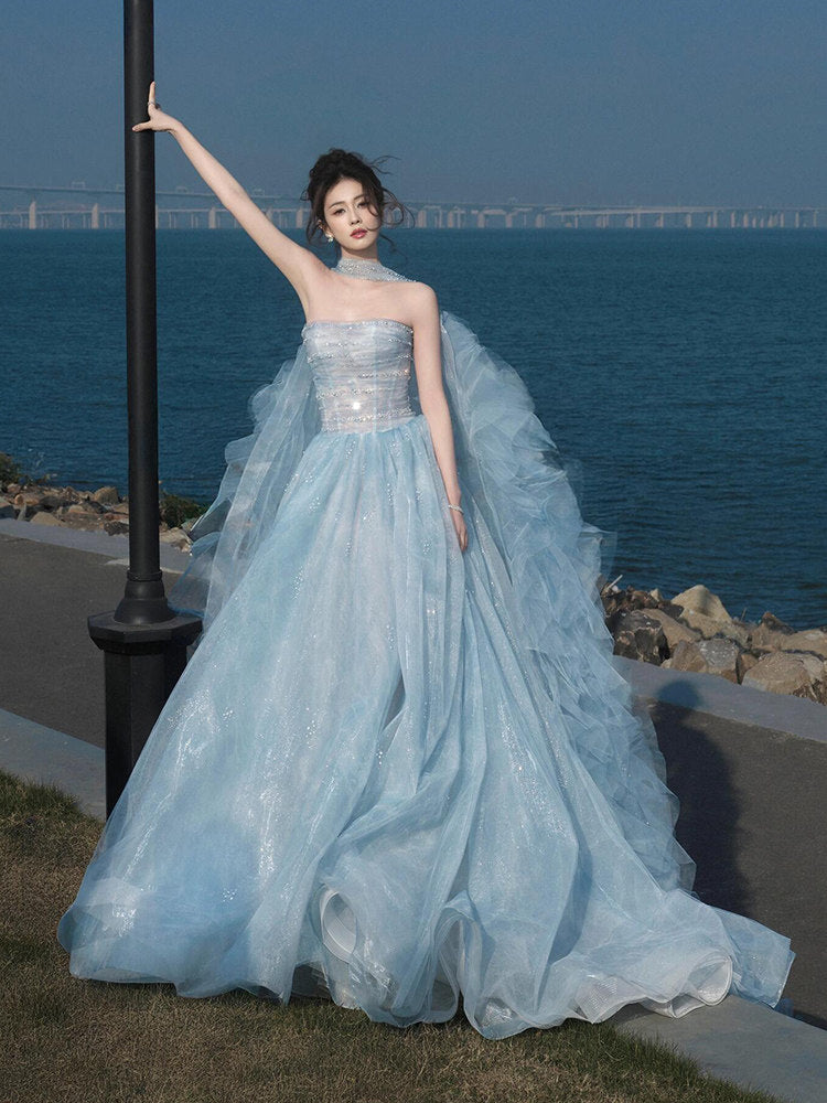 2026 Blue Princess Gown Elite Choice for Beauty Pageants Party