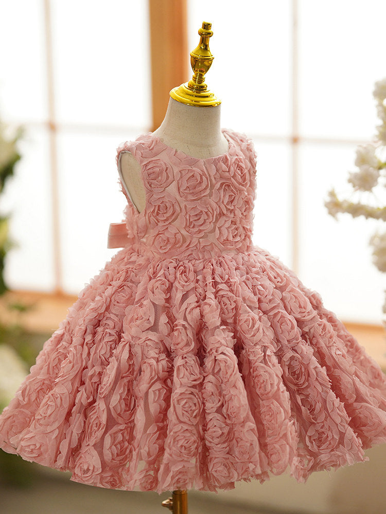 Princess Pink Birthday Party Easter Eid Flower Girl Dress SL114