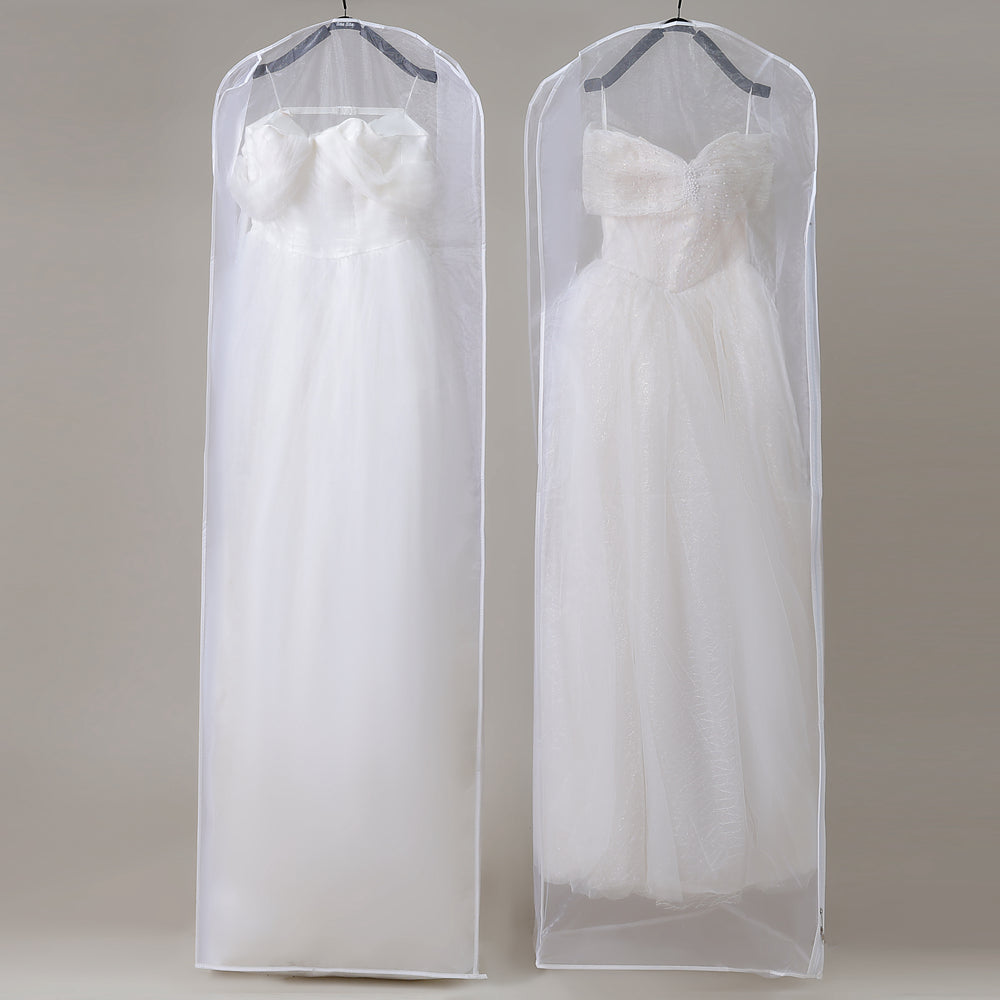 Dustproof Breathable Garment Cover For Wedding Dresses with Long TrainsTransparent Moisture Proof Dress Cover