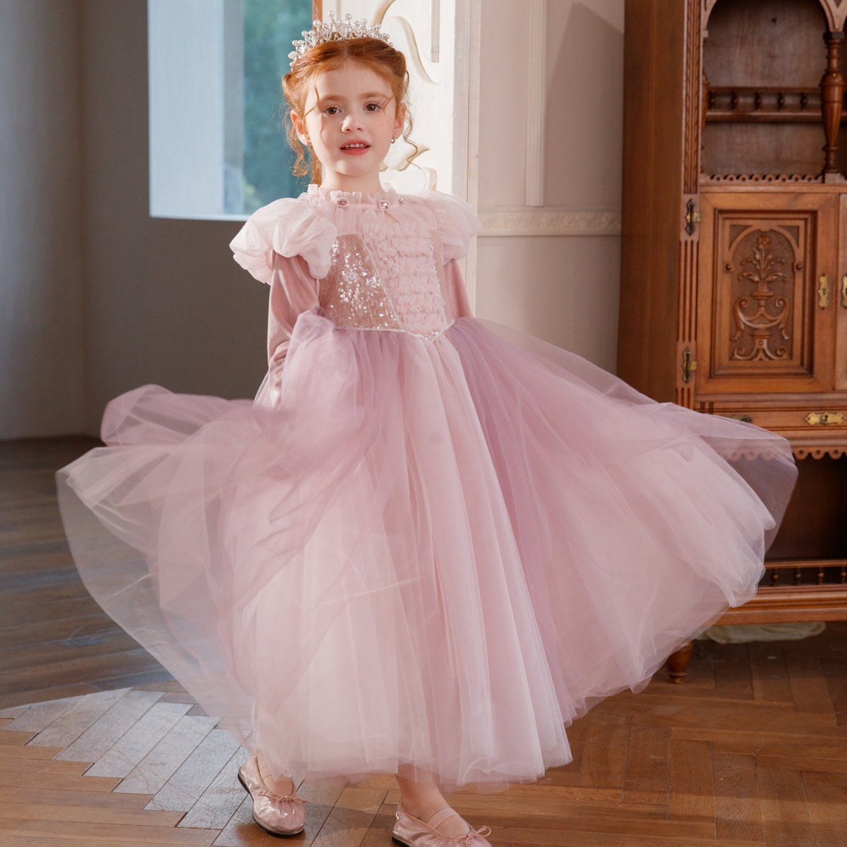 Fairytale Winter Party Dress Premium Christmas Princess Outfit TD023