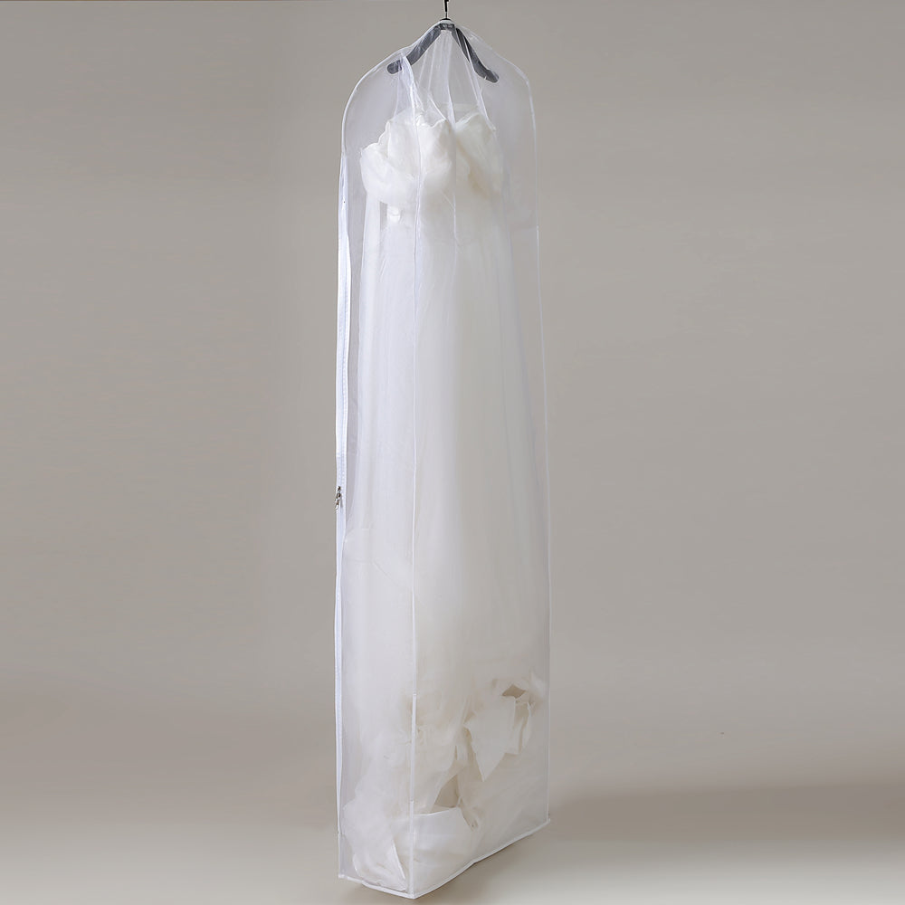 Dustproof Breathable Garment Cover For Wedding Dresses with Long TrainsTransparent Moisture Proof Dress Cover