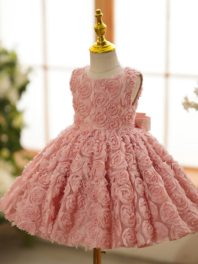 Princess Pink Birthday Party Easter Eid Flower Girl Dress SL114