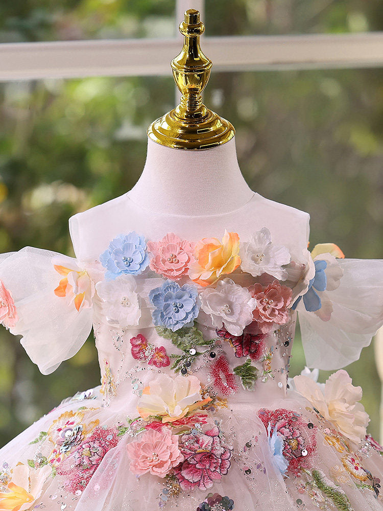 Princess Pageant Birthday Dresses Flower Girl Dress SL112