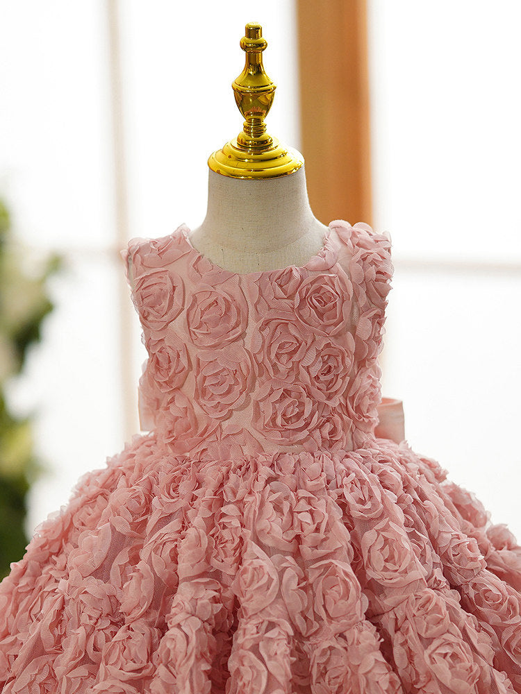 Princess Pink Birthday Party Easter Eid Flower Girl Dress SL114