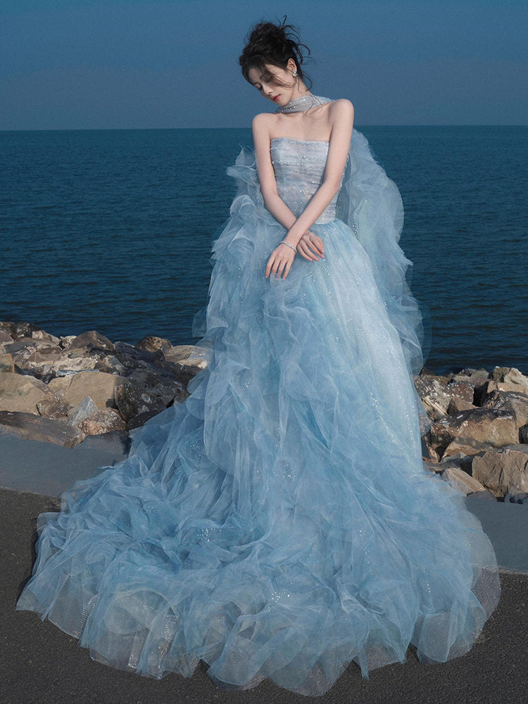 2026 Blue Princess Gown Elite Choice for Beauty Pageants Party