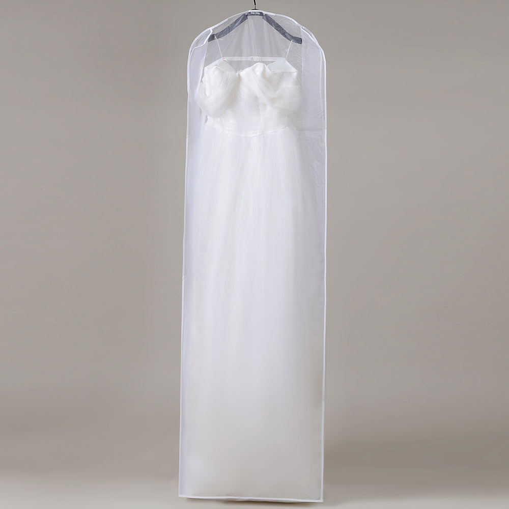 Dustproof Breathable Garment Cover For Wedding Dresses with Long TrainsTransparent Moisture Proof Dress Cover