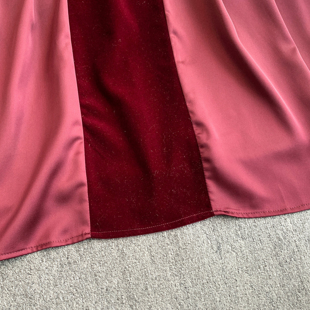 Elegant Burgundy Strapless Evening Dress SY137