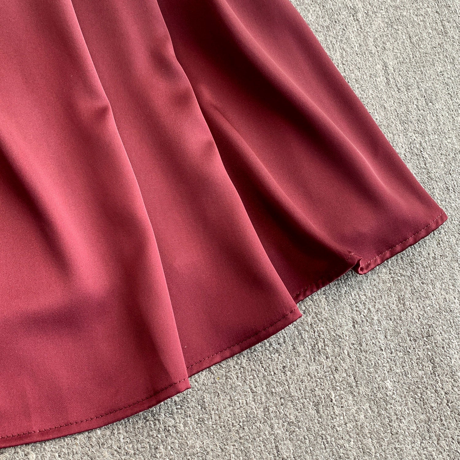 Elegant Burgundy Strapless Evening Dress SY137