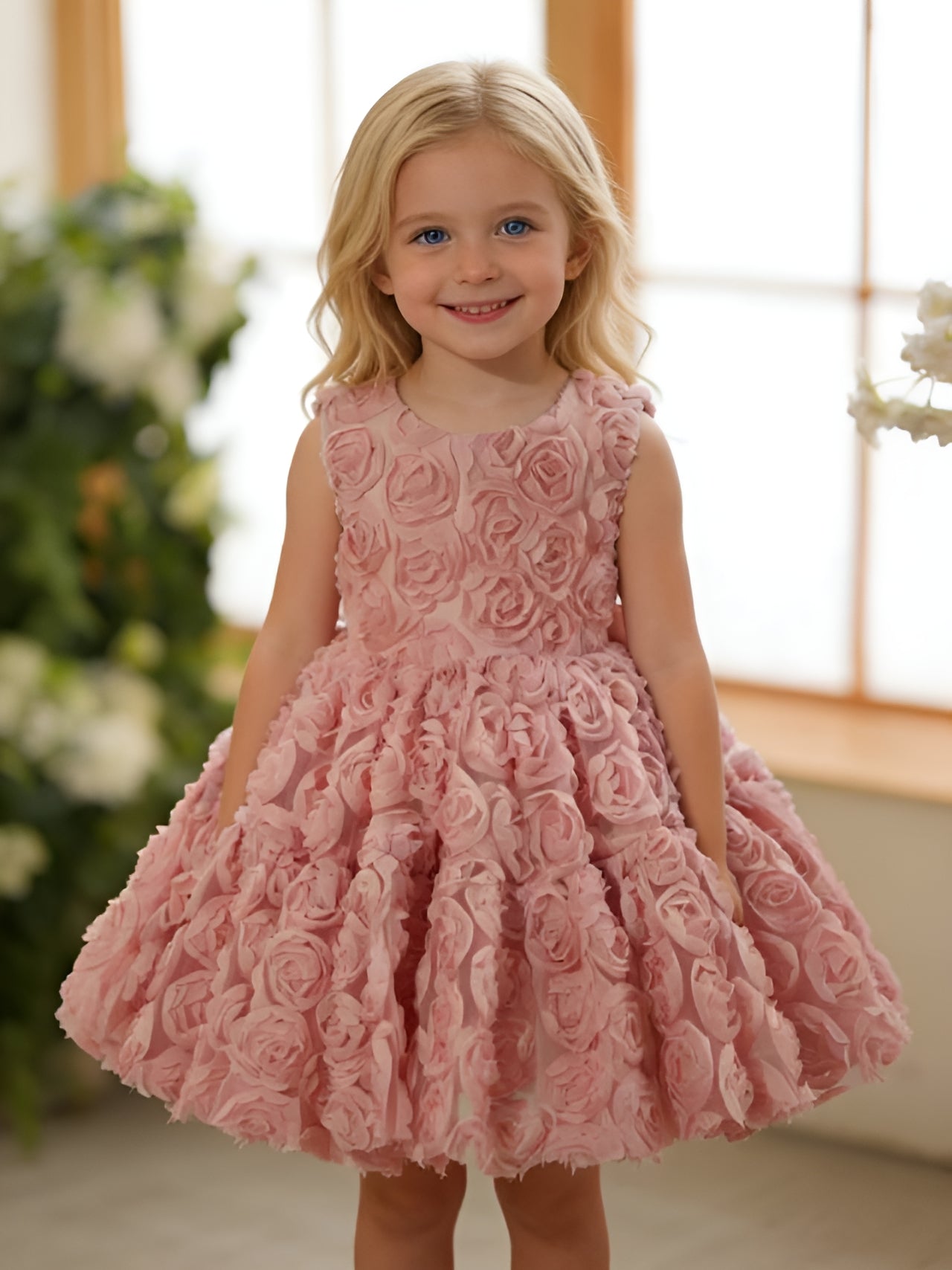 Princess Pink Birthday Party Easter Eid Flower Girl Dress SL114