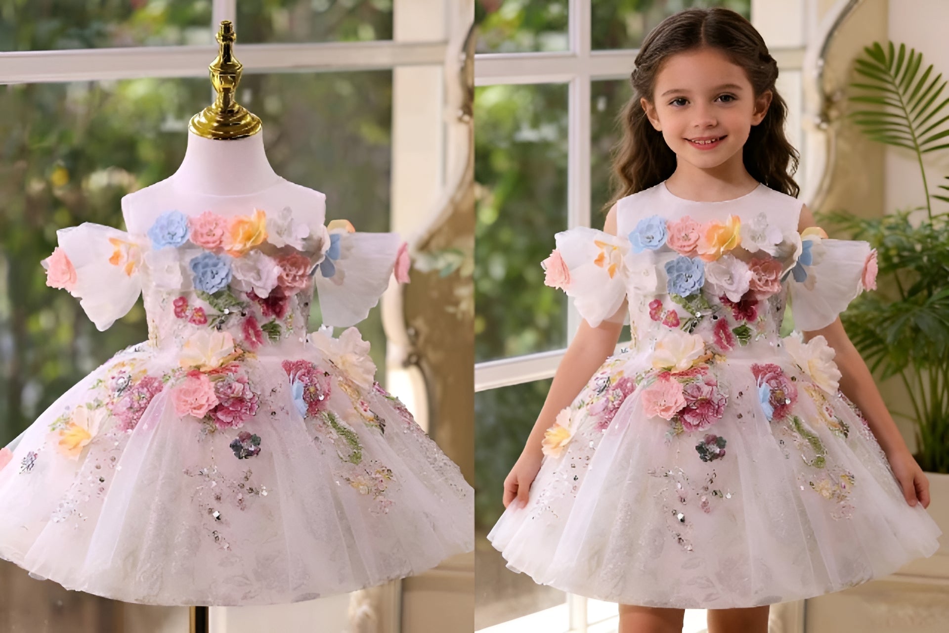 Princess Pageant Birthday Dresses Flower Girl Dress SL112