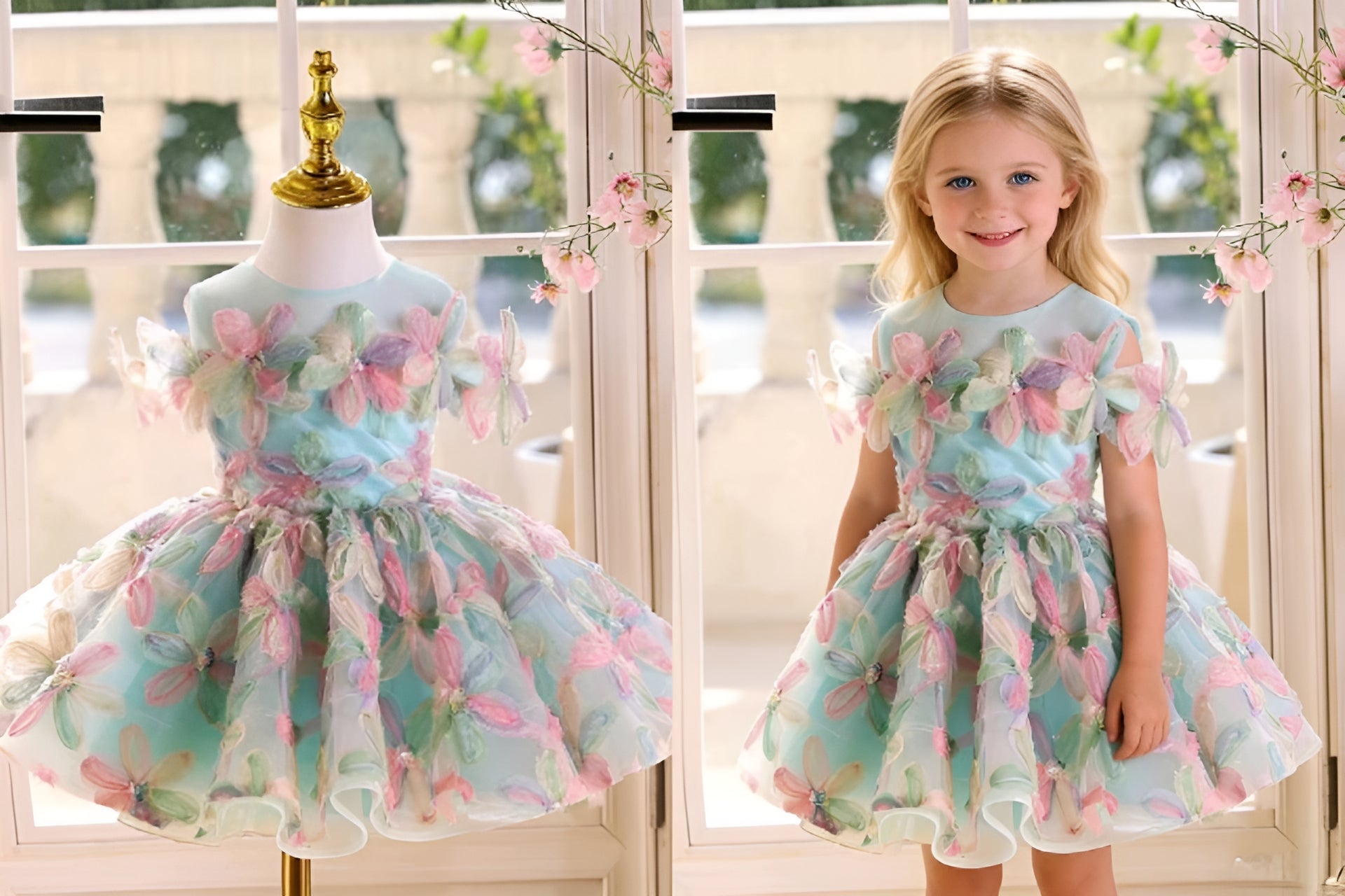Princess Girls Birthday Party Dress Flower Girl Wedding Dress SL115