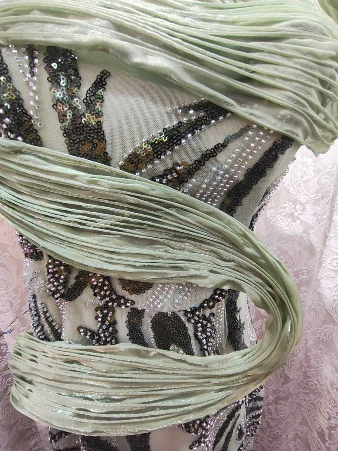 Luxury Flick Strapless Rhinestone Maxi Evening Dress SML005