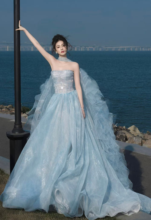 2026 Blue Princess Gown Elite Choice for Beauty Pageants Party SL157