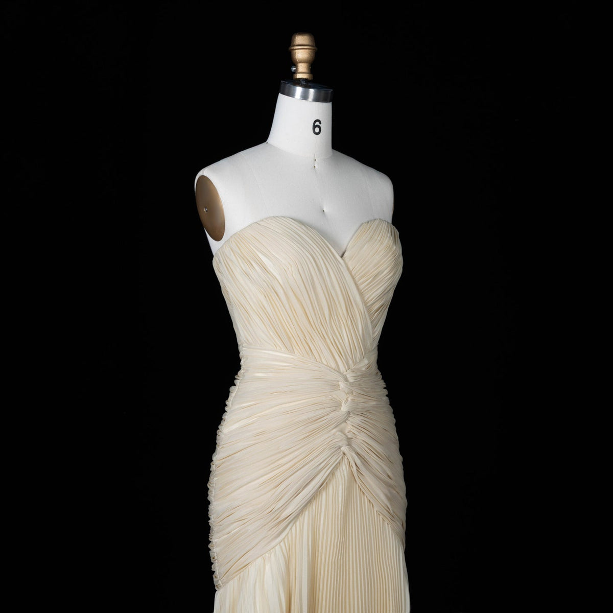 Luxury Light Yellow Sweetheart Pleated Evening Gown YL138