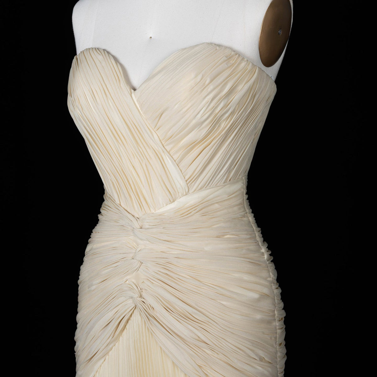 Luxury Light Yellow Sweetheart Pleated Evening Gown YL138