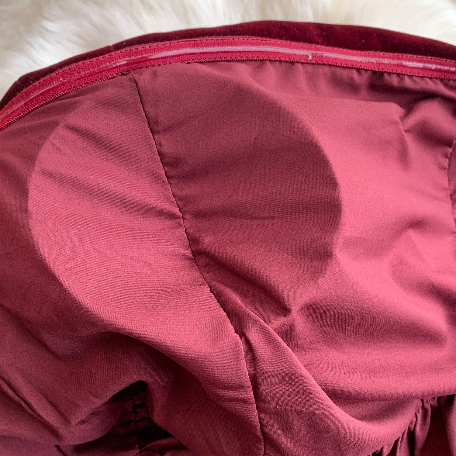 Elegant Burgundy Strapless Evening Dress SY137