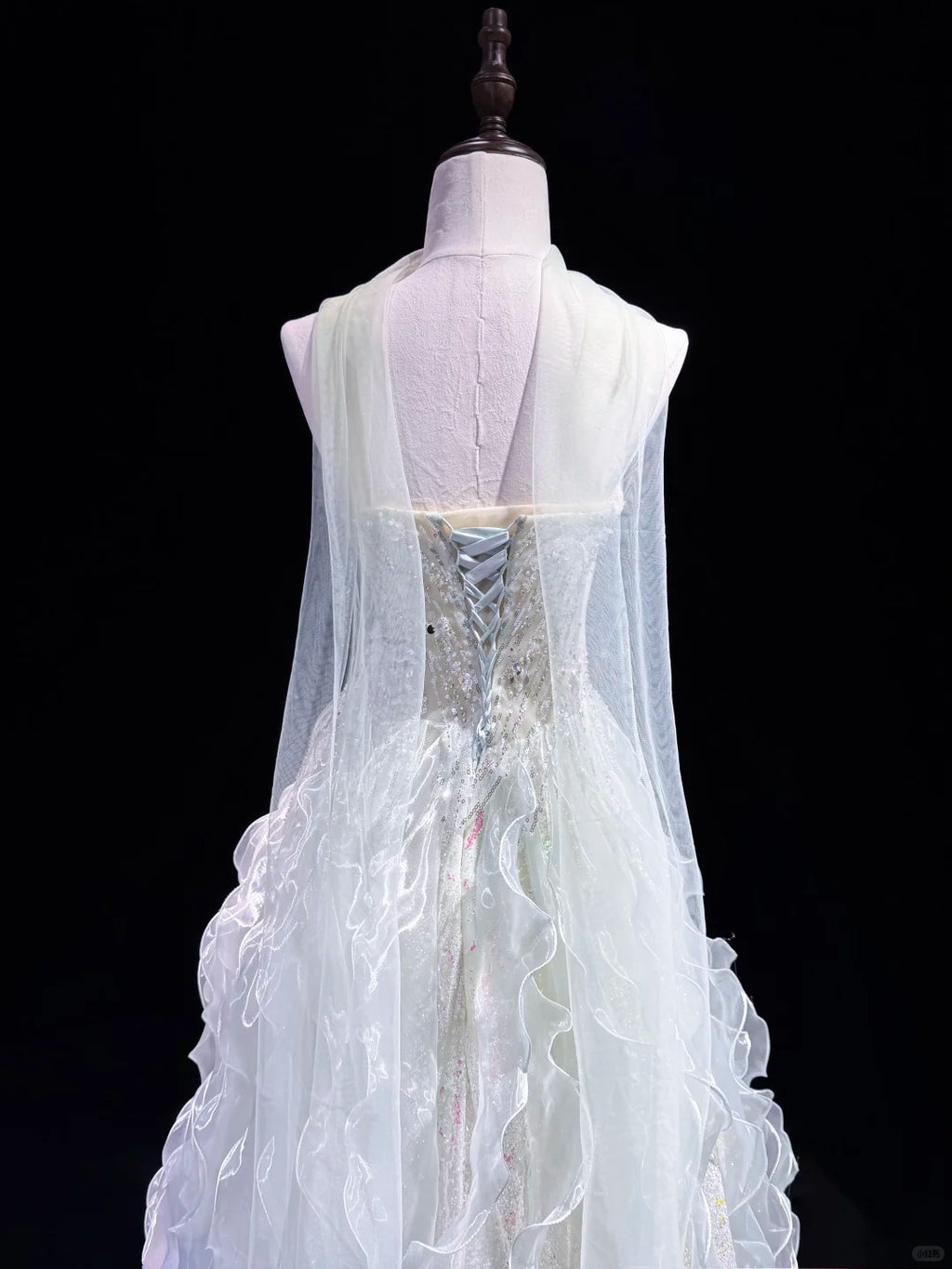 TwinkleGowns SL216 Icy Blue Crystal Embellished Fairy-Tale Ball Gown