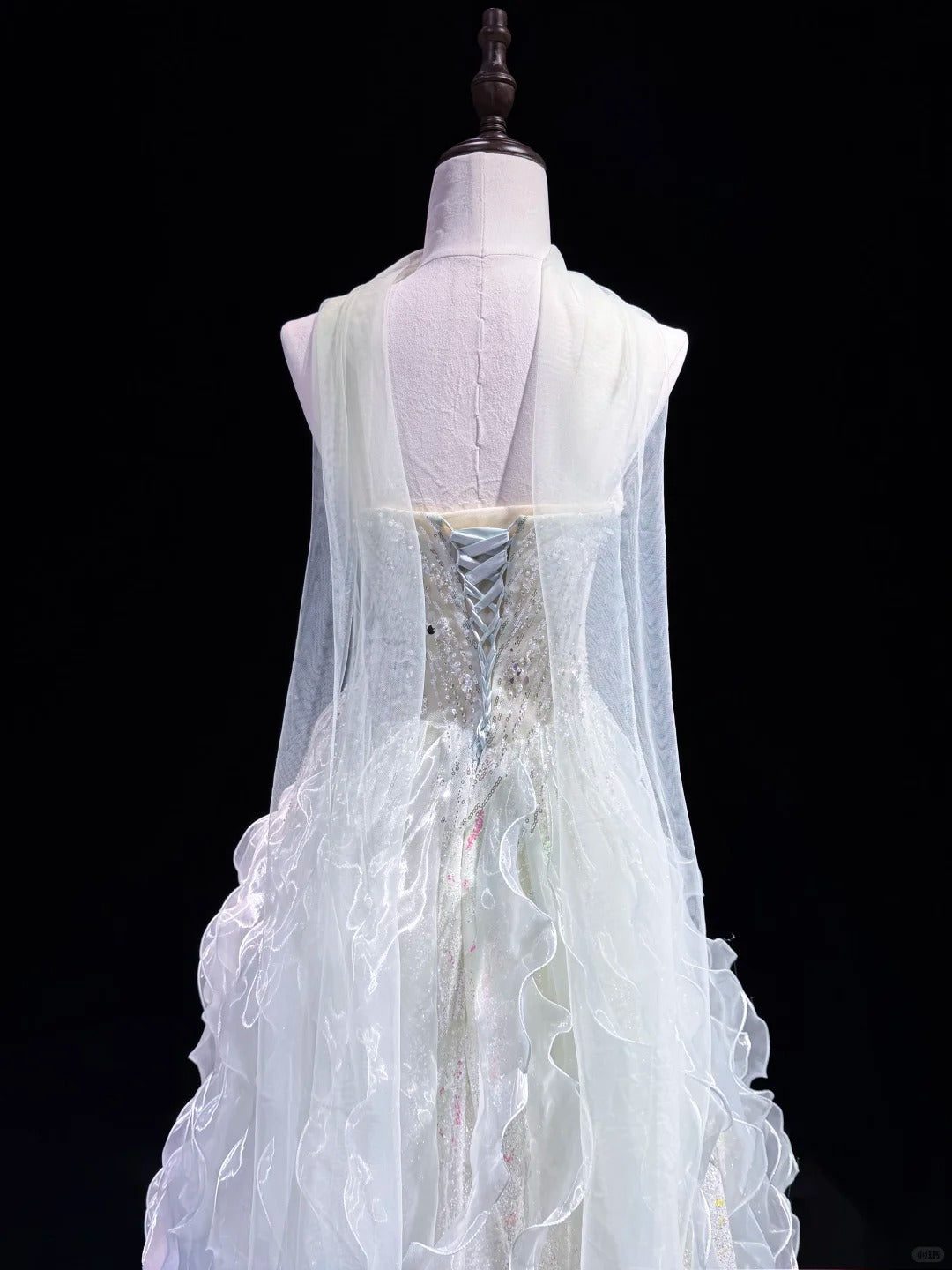 TwinkleGowns SL216 Icy Blue Crystal Embellished Fairy-Tale Ball Gown