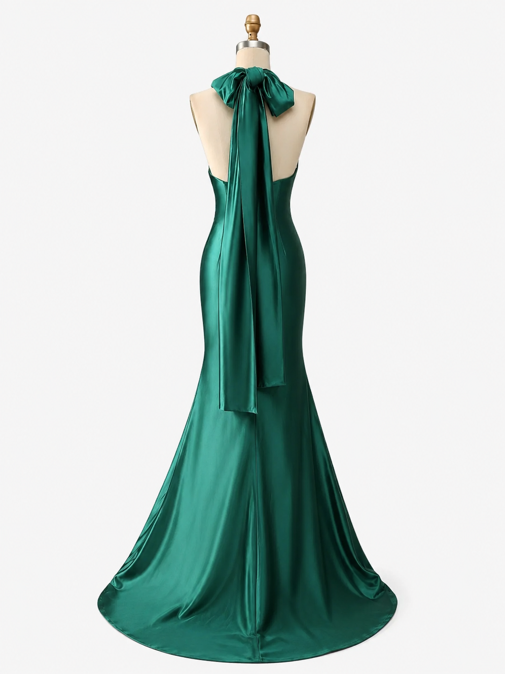 Stunning Emerald Green Formal Dress with Halter Neck CZ161