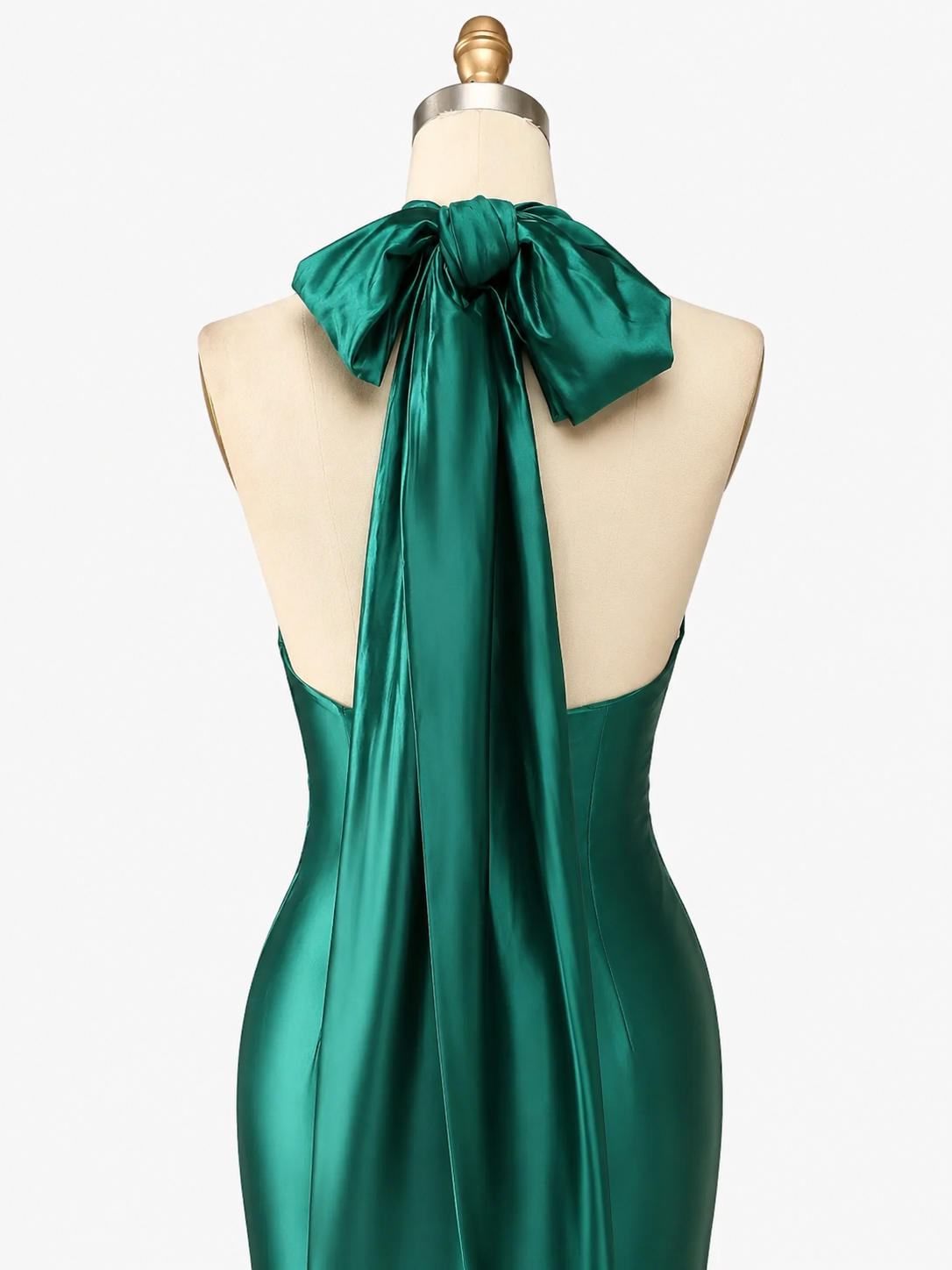 Stunning Emerald Green Formal Dress with Halter Neck CZ161