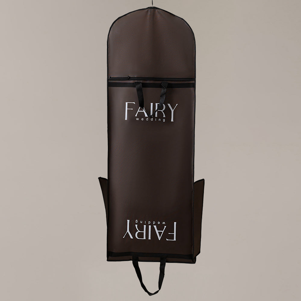 Premium Wedding Dress Protector Elegant Black with Custom Branding Zippered Foldable Clothes Case