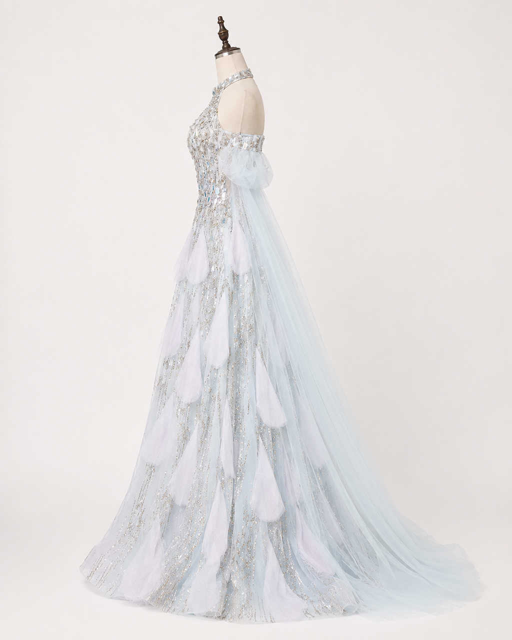 Couture Glitter with 3D Floral Details Princess Prom Dress SL155