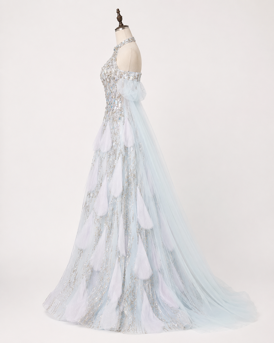 Couture Glitter with 3D Floral Details Princess Prom Dress SL155