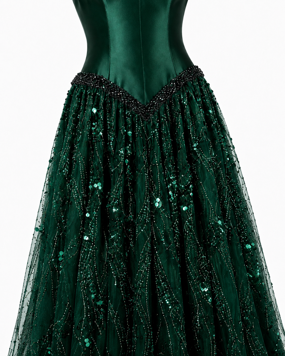 Luxury Off-Shoulder Sequin Evening Gown with Choker Scarf SL174