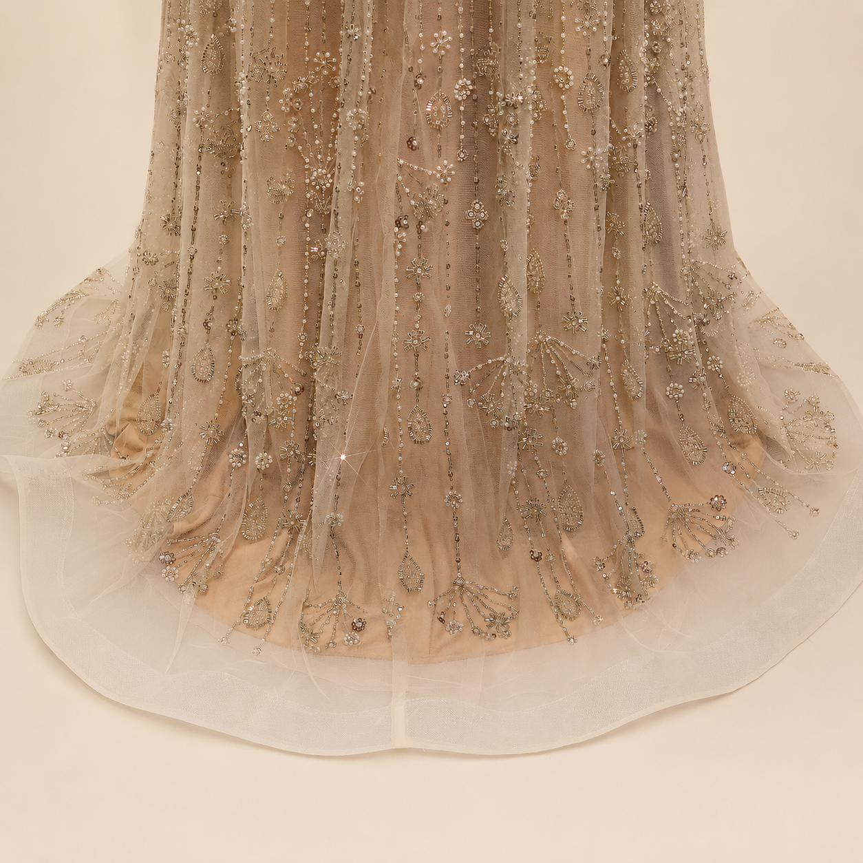 Elegant Sage Green Beads Evening Dress with Spaghetti Straps SL210