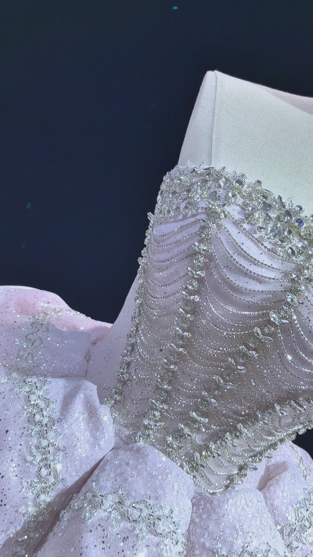 SL240 White Crystal Corset Mini Prom Dress with 3D Floral Skirt